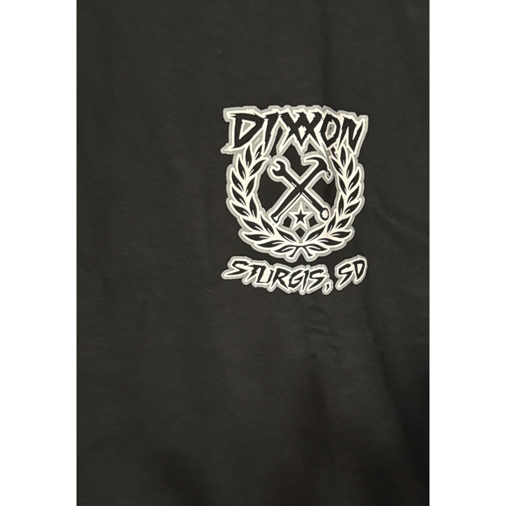 Dixxon Mens Tee Shirt Sturgis SD Sketchy Crest Size 2X Short Sleeve Black New - Picture 2 of 7